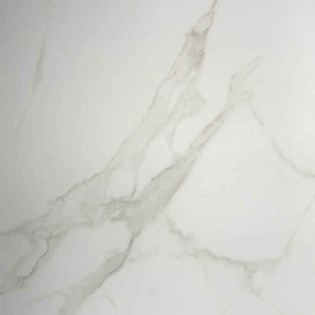 PVC wandpaneel matt marmerlook wit met grijze ader – 2600 x 1220 x 3 mm