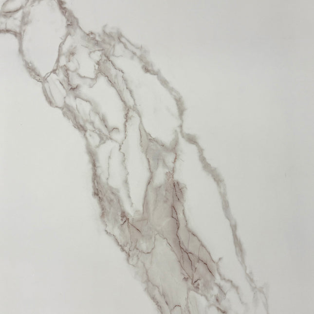 PVC wandpaneel hoogglans marmerlook wit met beige ader – 2600 x 1220 x 3 mm