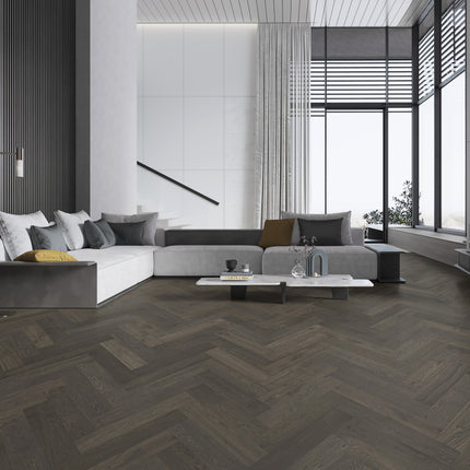 Chevrons | MACHU PICCHU | Parquet multicouche en chêne | 15mm | 600x125 | Couche supérieure de 3 mm
