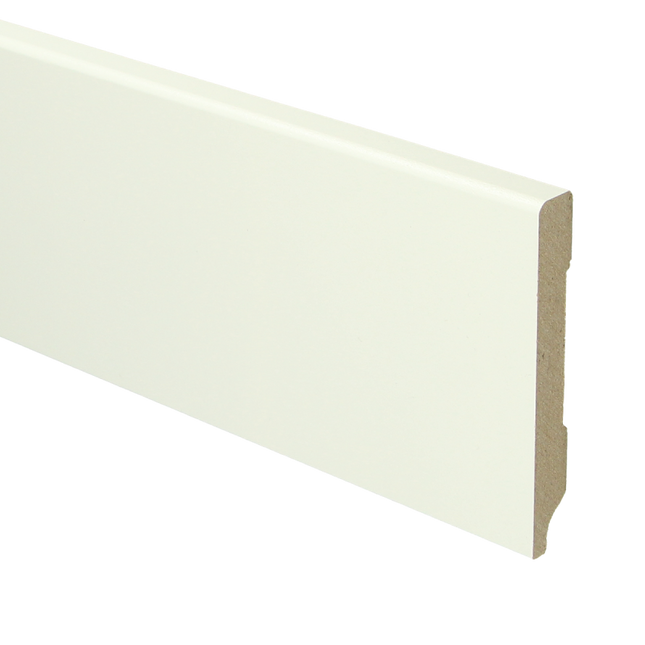 MDF Moderne plint 120x12 wit voorgelakt RAL 9010 2,4 M